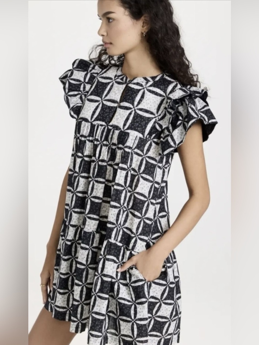 Sea NY Catalina Calico Dress XS - Picture 5 of 10